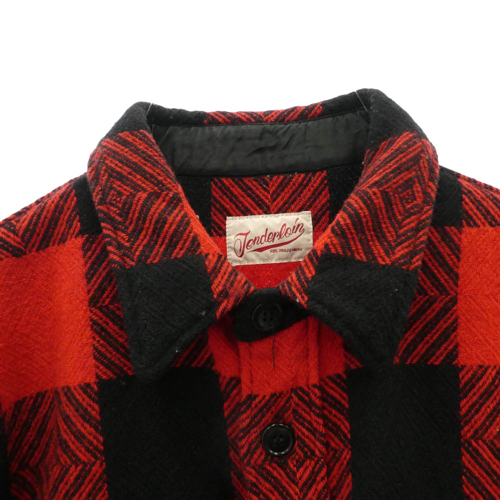 TENDERLOIN テンダーロイン T-BUFFALO SHT バッファロー ウール チェック ジャケット レッド系 ブラック系【中古】