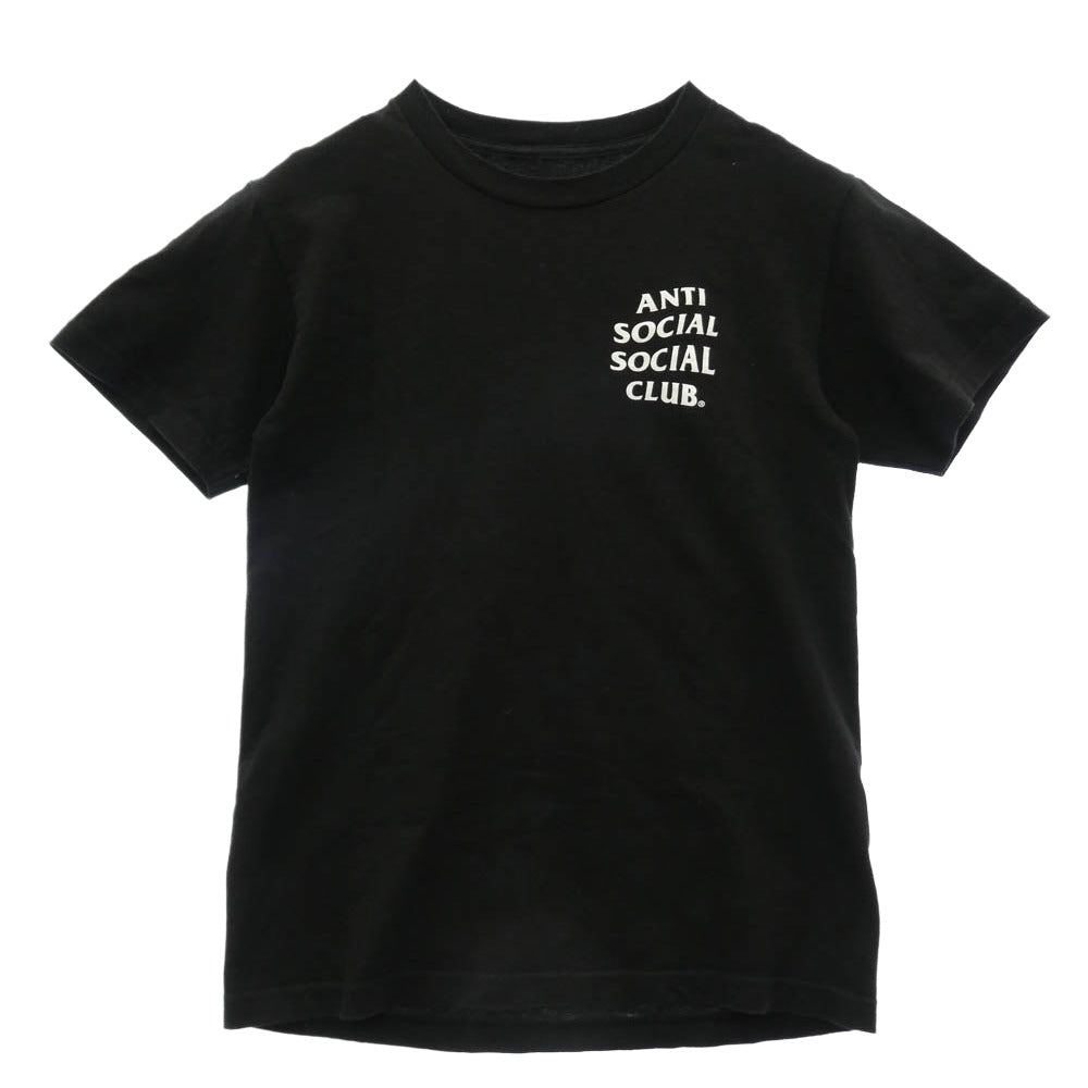 アンチソーシャルソーシャルクラブ ブロントバック ロゴ プリント Tシャツ 半袖カットソー ブラック系 S【中古】