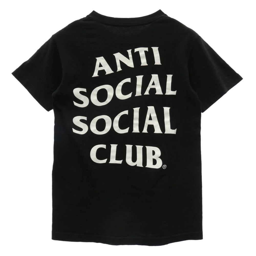 アンチソーシャルソーシャルクラブ ブロントバック ロゴ プリント Tシャツ 半袖カットソー ブラック系 S【中古】