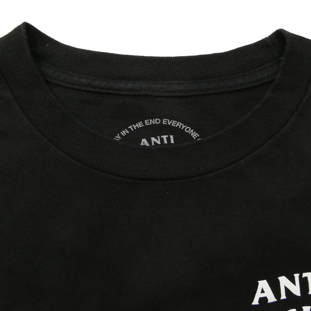 アンチソーシャルソーシャルクラブ ブロントバック ロゴ プリント Tシャツ 半袖カットソー ブラック系 S【中古】