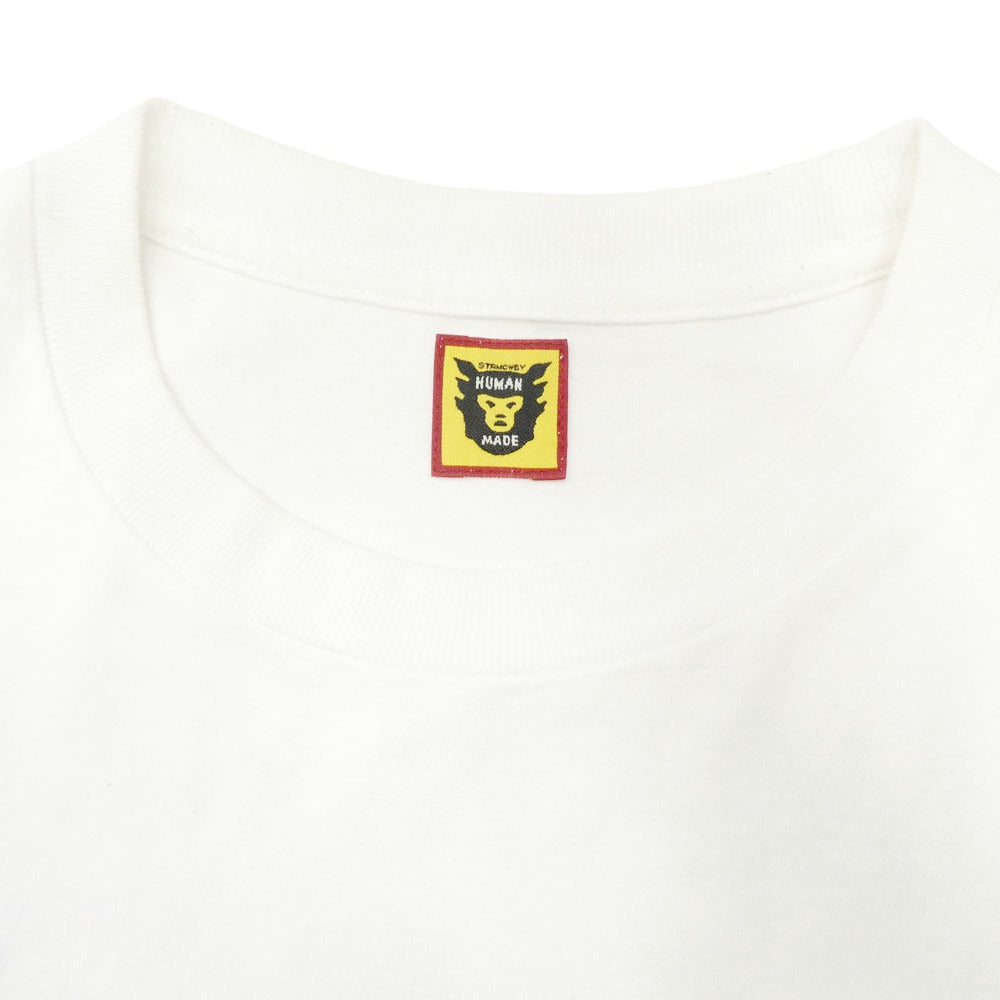 HUMAN MADE ヒューマンメイド × VERDY VICK TEE ヴィック ヴェルディ ロングスリーブ 長袖 Tシャツ カットソー ホワイト系 L【中古】