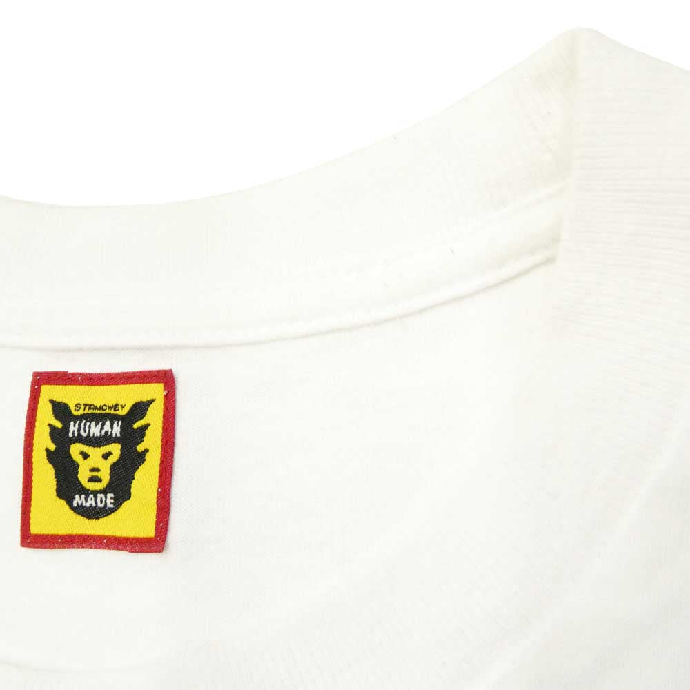HUMAN MADE ヒューマンメイド × VERDY VICK TEE ヴィック ヴェルディ ロングスリーブ 長袖 Tシャツ カットソー ホワイト系 L【中古】