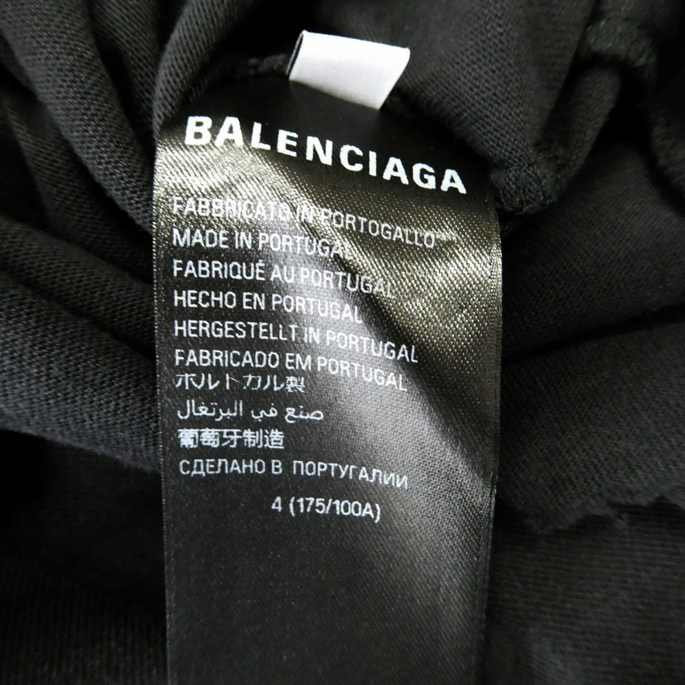 BALENCIAGA バレンシアガ 25SS 783400 TSVA2 Cropped Long Sleeve T-Shirt ダメージ加工 クロップド ロングスリーブ Tシャツ カットソー ダークグレー系 4【新古品】【未使用】【中古】