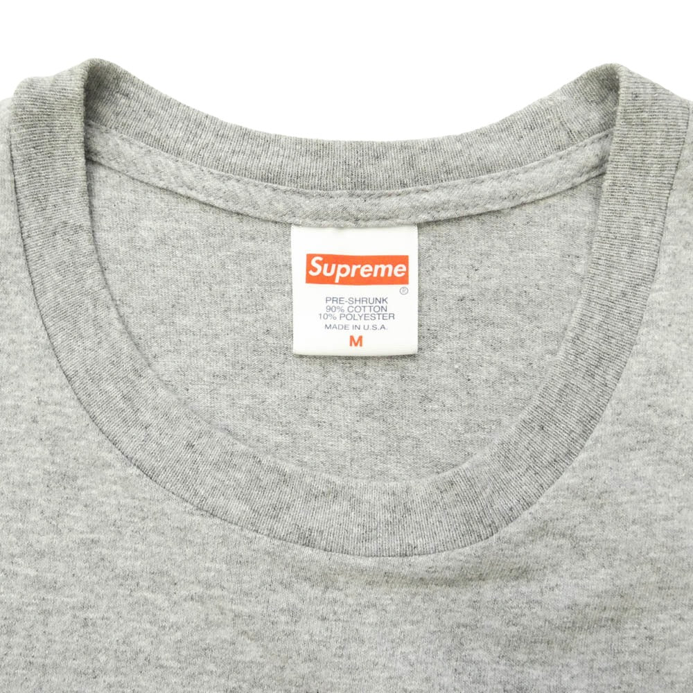 Supreme シュプリーム 23SS League Tee リーグ Tシャツ フロントプリント 半袖 カットソー グレー系 M【中古】