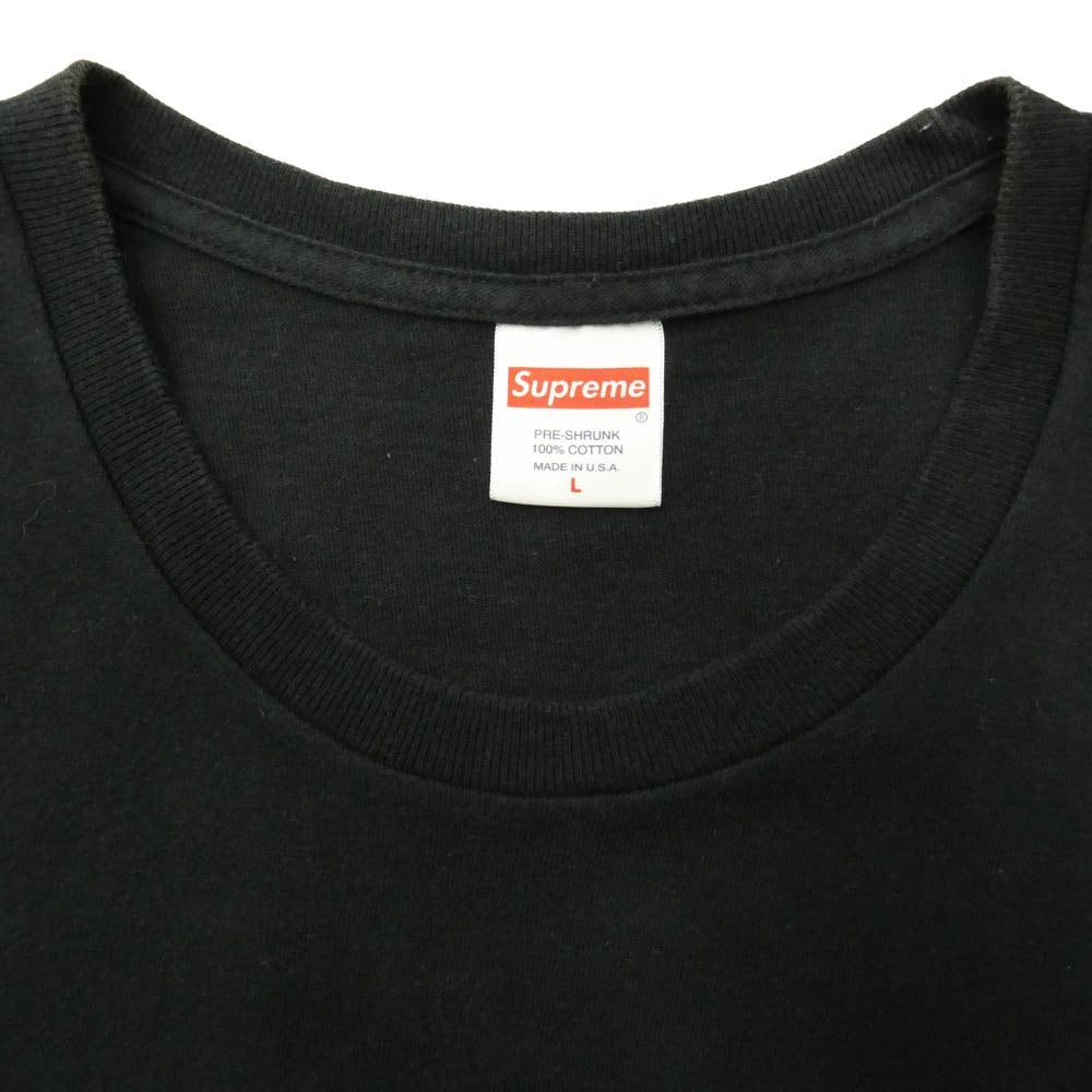 Supreme シュプリーム 22SS Still Talking Tee スティル トーキング プリント Tシャツ 半袖 カットソー ブラック系 L【中古】