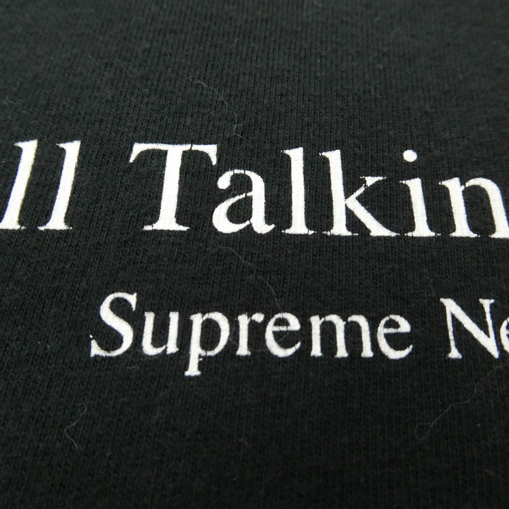 Supreme シュプリーム 22SS Still Talking Tee スティル トーキング プリント Tシャツ 半袖 カットソー ブラック系 L【中古】