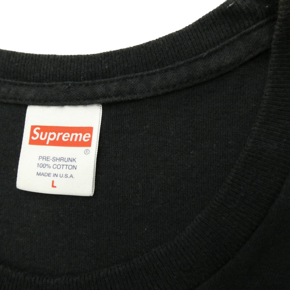 Supreme シュプリーム 22SS Still Talking Tee スティル トーキング プリント Tシャツ 半袖 カットソー ブラック系 L【中古】