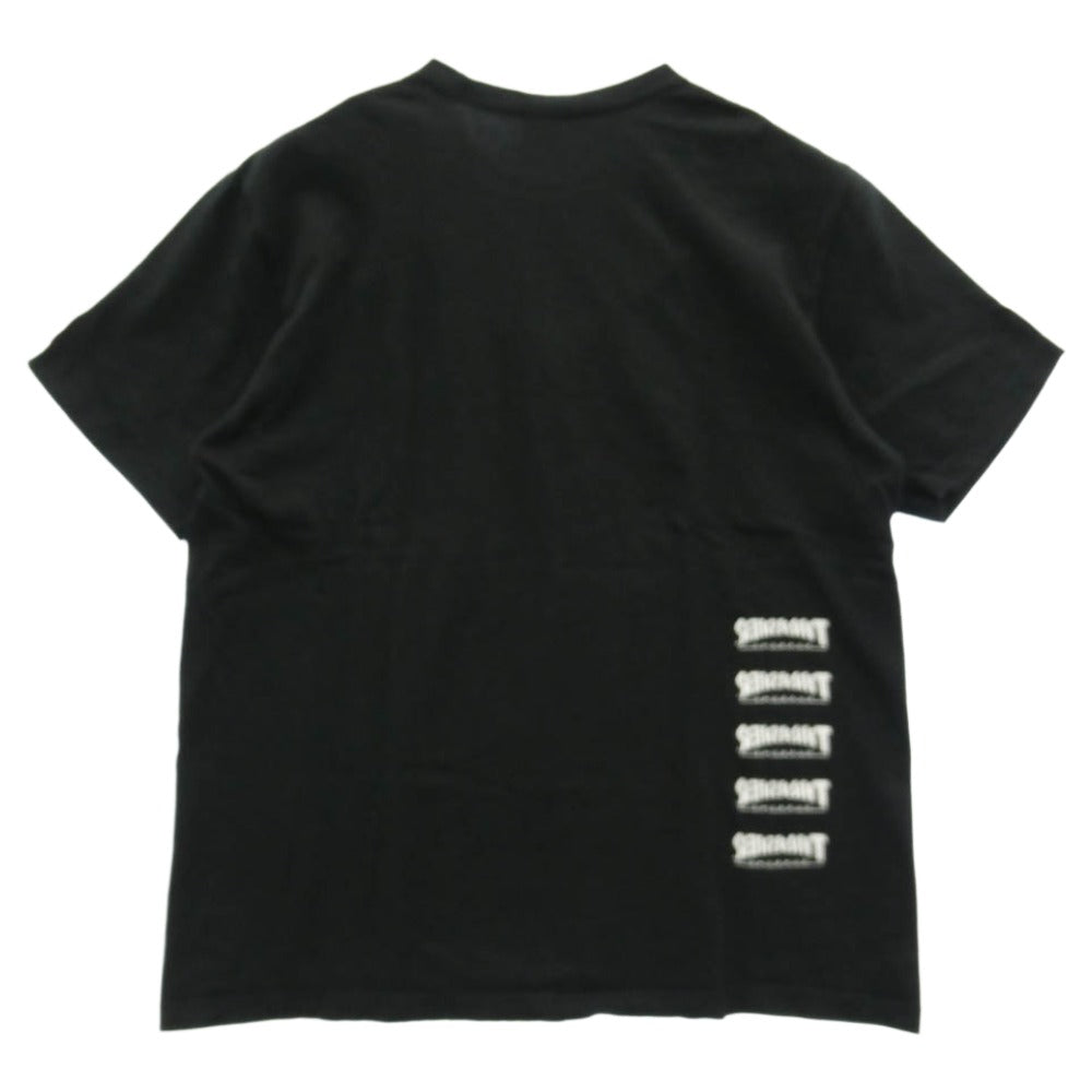 Supreme シュプリーム THRASHER スラッシャー 24AW × THRASHER BACK TAIL TEE スラッシャー バックテイル フロントプリント Tシャツ 半袖 カットソー ブラック系 L【中古】