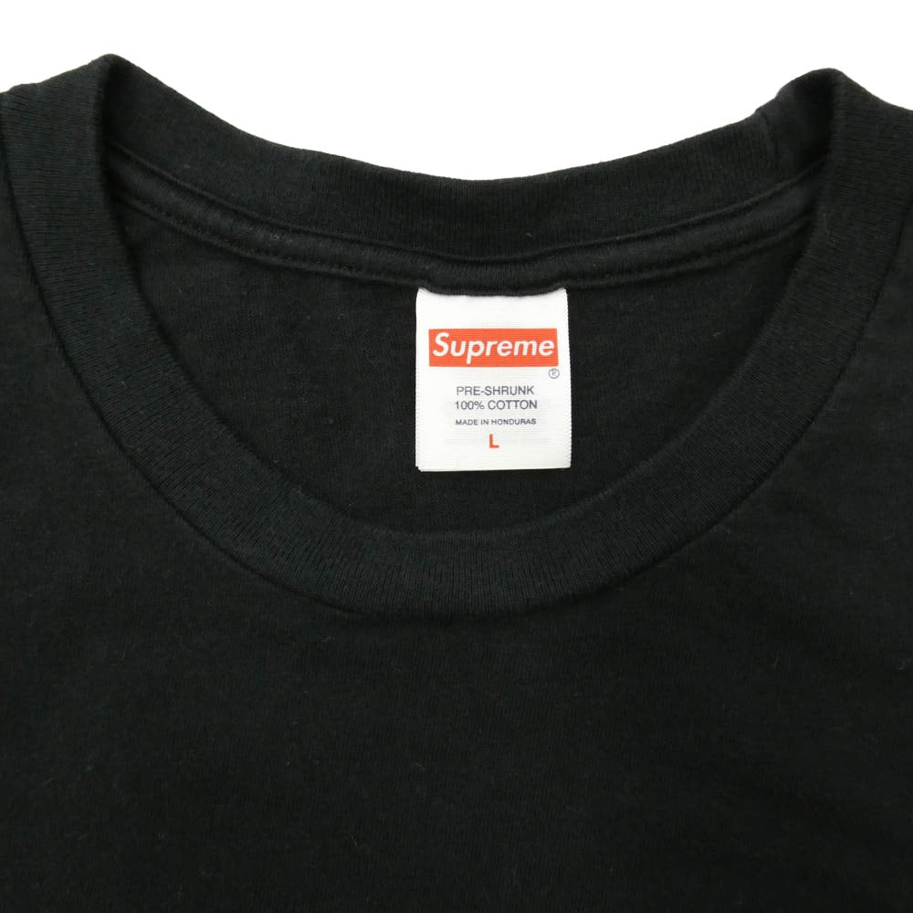 Supreme シュプリーム THRASHER スラッシャー 24AW × THRASHER BACK TAIL TEE スラッシャー バックテイル フロントプリント Tシャツ 半袖 カットソー ブラック系 L【中古】