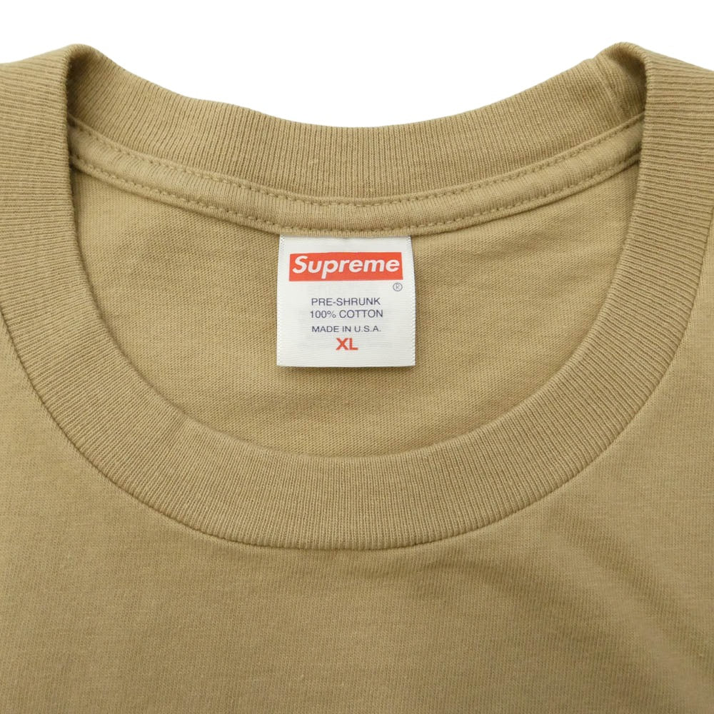Supreme シュプリーム 24SS PARIS Tee パリ Tシャツ プリント Tシャツ 半袖 カットソー ベージュ系 XL【中古】