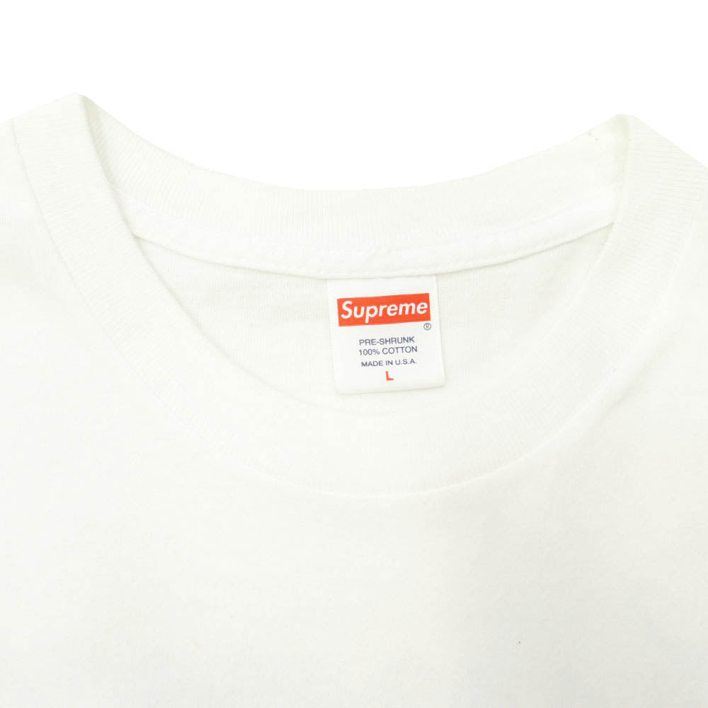 Supreme シュプリーム 22SS Person tee パーソン フロント バック プリント Tシャツ 半袖 カットソー ホワイト系 L【中古】