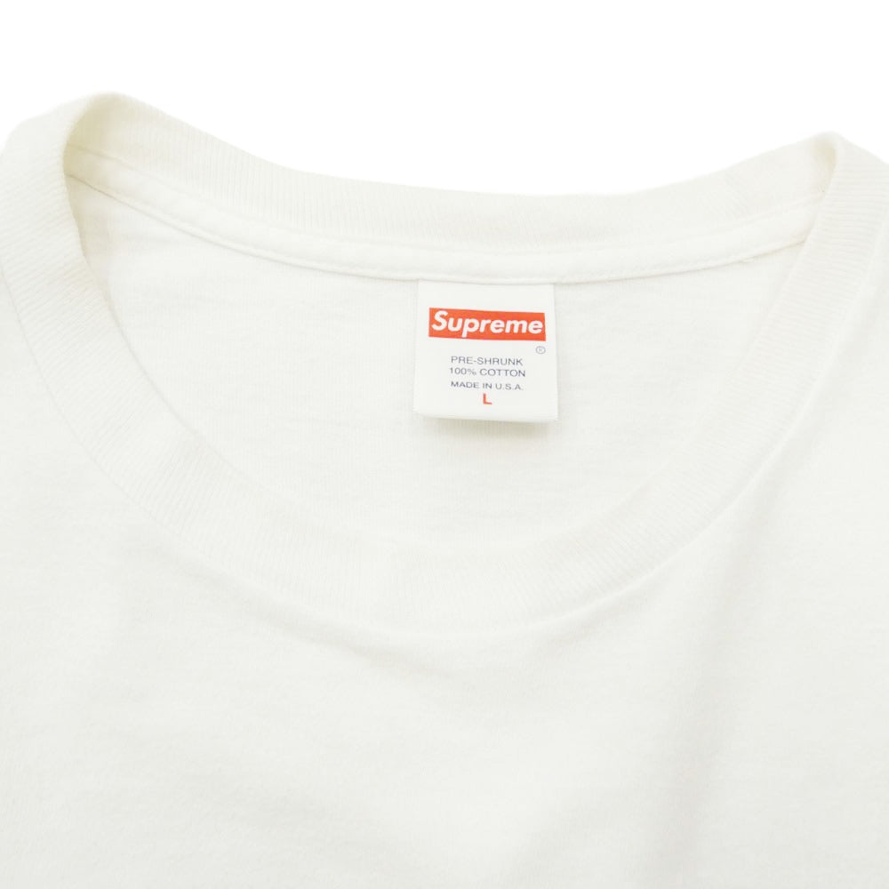 Supreme シュプリーム 22SS Ralph Steadman Box logo ラルフ ステッドマン ボックス ロゴ Tシャツ 半袖 カットソー ホワイト系 L【中古】