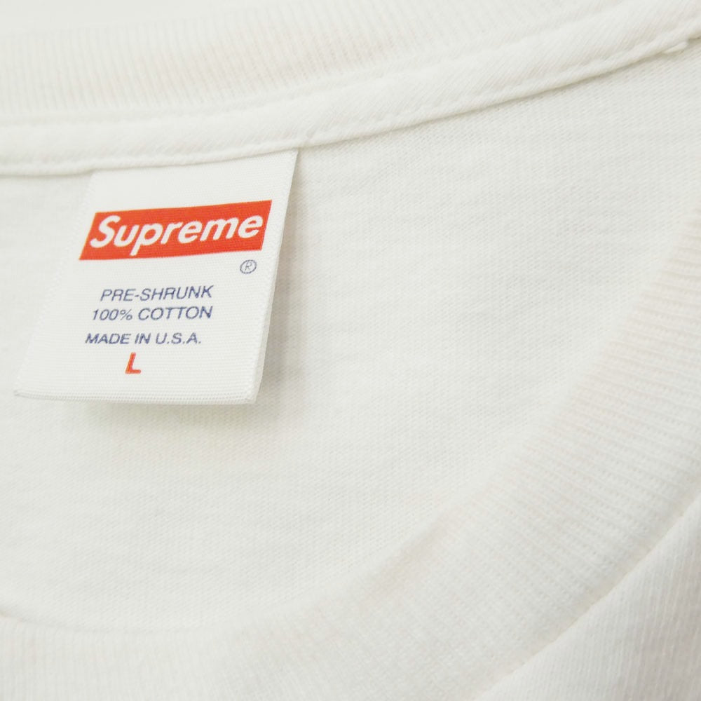 Supreme シュプリーム 22SS Ralph Steadman Box logo ラルフ ステッドマン ボックス ロゴ Tシャツ 半袖 カットソー ホワイト系 L【中古】