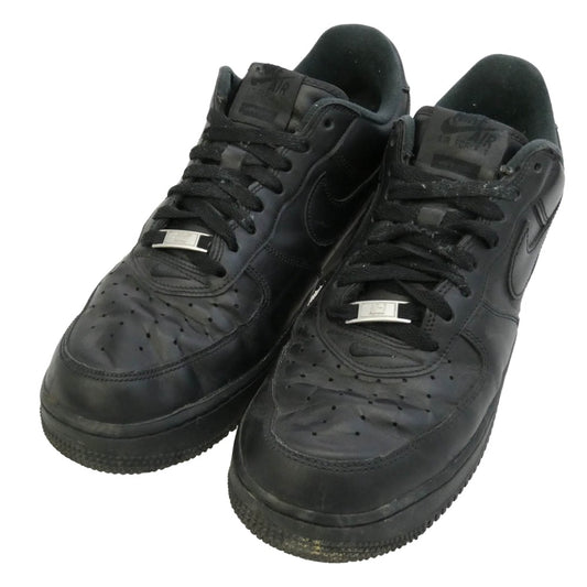 Supreme シュプリーム CU9225-001 × Nike Air Force 1 Low Black ナイキ エアフォース1 ロー ブラック ローカット スニーカー ブラック系 27cm【中古】