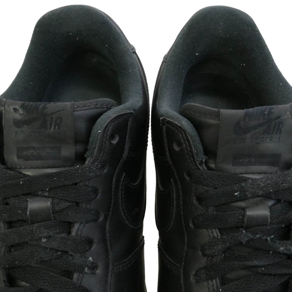 Supreme シュプリーム CU9225-001 × Nike Air Force 1 Low Black ナイキ エアフォース1 ロー ブラック ローカット スニーカー ブラック系 27cm【中古】