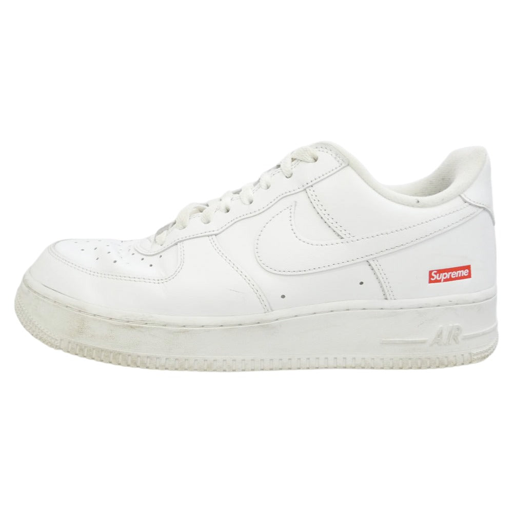 Supreme シュプリーム CU9225-100 × Nike Air Force 1 Low White ナイキ エアフォース1 ロー ホワイト ローカット スニーカー ホワイト系 27cm【中古】