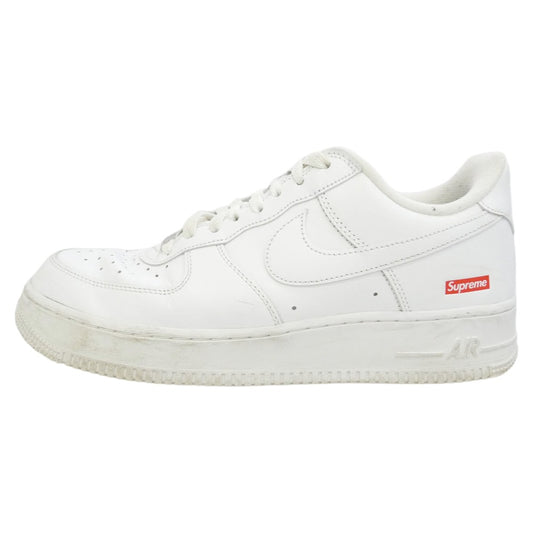 Supreme シュプリーム CU9225-100 × Nike Air Force 1 Low White ナイキ エアフォース1 ロー ホワイト ローカット スニーカー ホワイト系 27cm【中古】