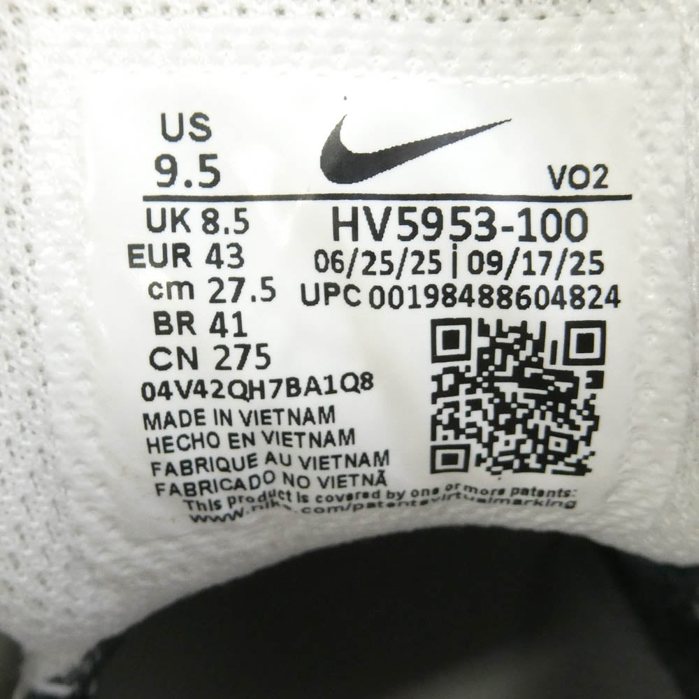 NIKE ナイキ HV5953-100 Air Force 1 Low GORE-TEX Vibram Summit White AF1 エアフォース1 ロー ゴアテックス ビブラム サミットホワイト ローカット スニーカー ホワイト系 27.5cm【新古品】【未使用】【中古】