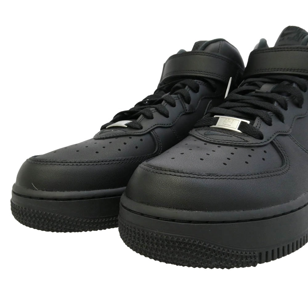 Supreme シュプリーム FZ8784-001 × Nike Air Force 1 Mid Black FW24 ナイキ エアフォース1 ミッド ブラック ハイカット スニーカー ブラック系 27cm【新古品】【未使用】【中古】