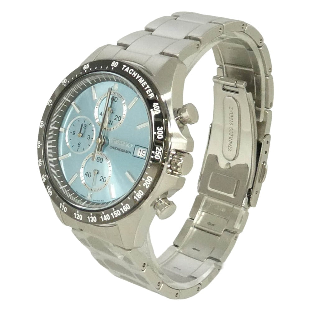 SEIKO セイコー SBTR029 SEIKO SELECTION セイコーセレクション スピリット 8Tクロノ 時計 ウォッチ シルバー系【極上美品】【中古】