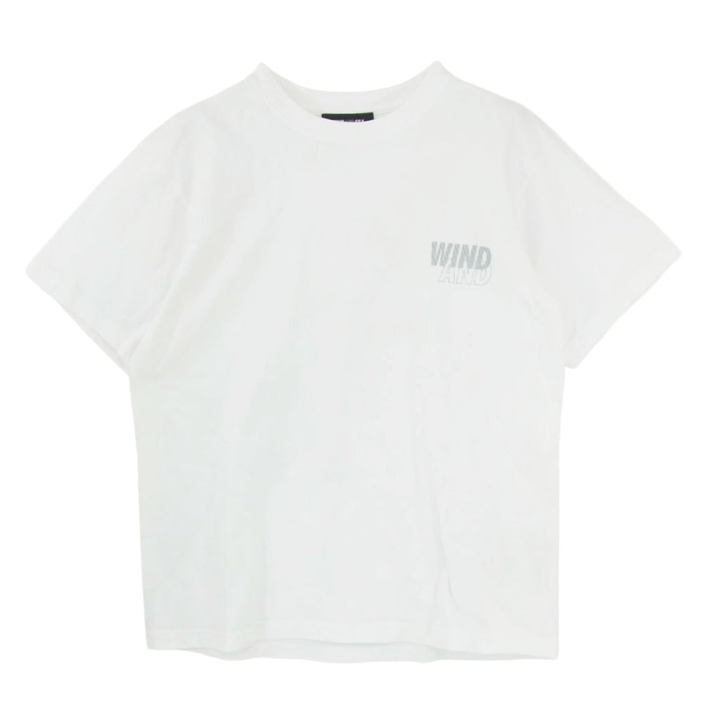WIND AND SEA ウィンダンシー WDS-MLTR-05 リフレクティブ ロゴ プリント 半袖 Tシャツ ホワイト系 M【中古】