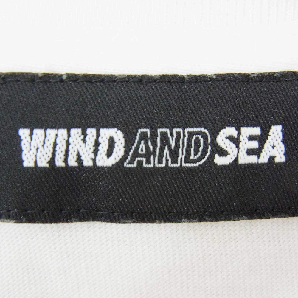 WIND AND SEA ウィンダンシー WDS-MLTR-05 リフレクティブ ロゴ プリント 半袖 Tシャツ ホワイト系 M【中古】