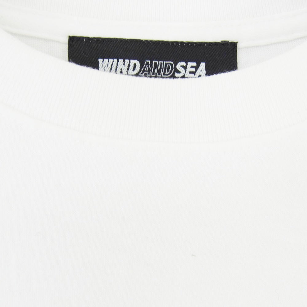 WIND AND SEA ウィンダンシー WDS-MLTR-04 リフレクティブ ロゴ プリント ロングスリーブ 長袖 Tシャツ カットソー ロンT ホワイト系 M【中古】
