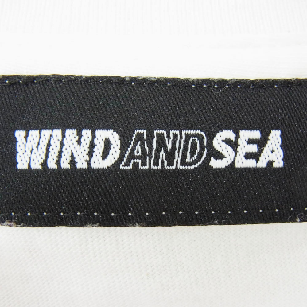 WIND AND SEA ウィンダンシー WDS-MLTR-04 リフレクティブ ロゴ プリント ロングスリーブ 長袖 Tシャツ カットソー ロンT ホワイト系 M【中古】
