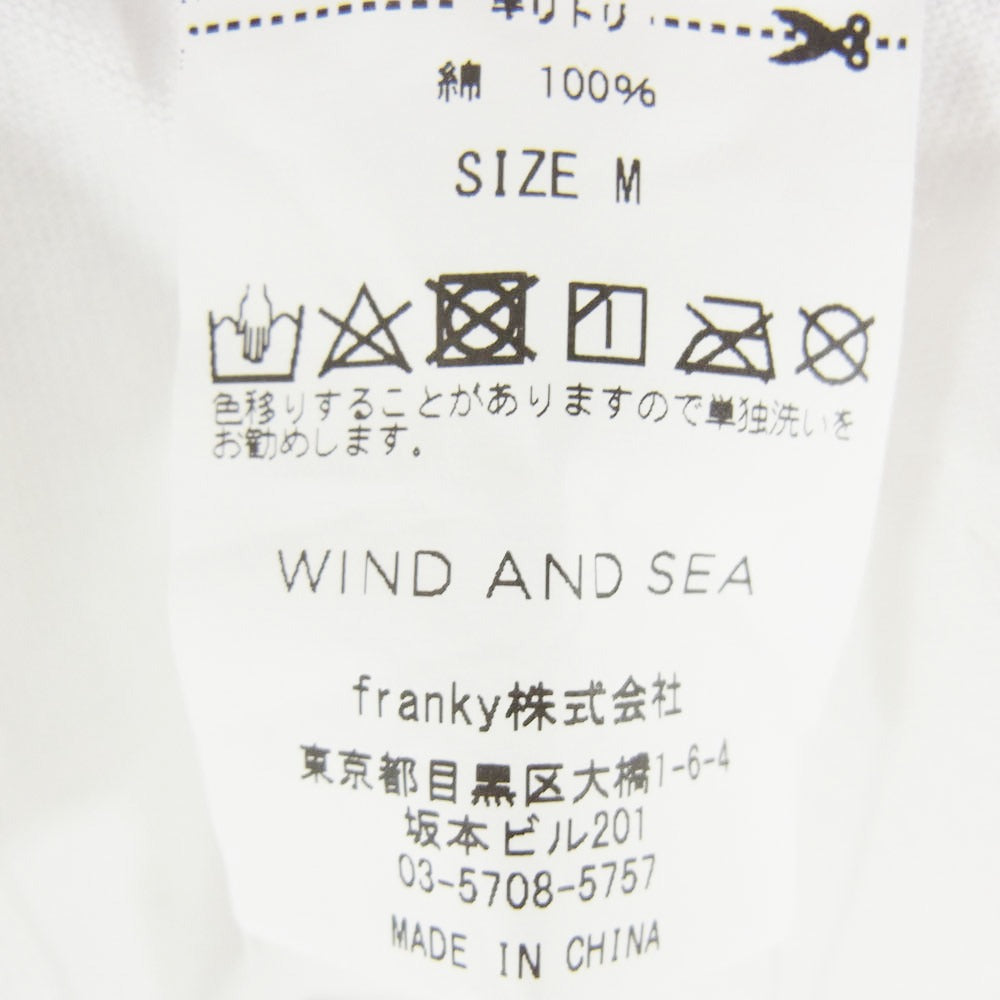 WIND AND SEA ウィンダンシー WDS-MLTR-04 リフレクティブ ロゴ プリント ロングスリーブ 長袖 Tシャツ カットソー ロンT ホワイト系 M【中古】