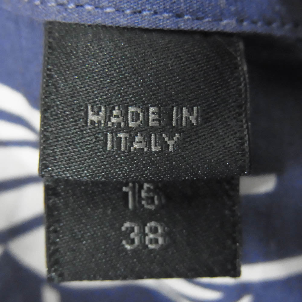 Burberry Prorsum バーバリープローサム 国内正規品 ヨットロゴ総柄 長袖 シャツ ネイビー系 38【中古】
