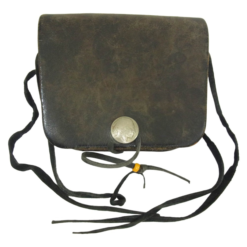goro's ゴローズ SADDLE LEATHER コンチョ付き レザー メディスン バッグ ブラウン系【中古】