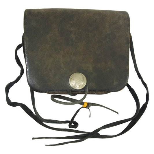 goro's ゴローズ SADDLE LEATHER コンチョ付き レザー メディスン バッグ ブラウン系【中古】