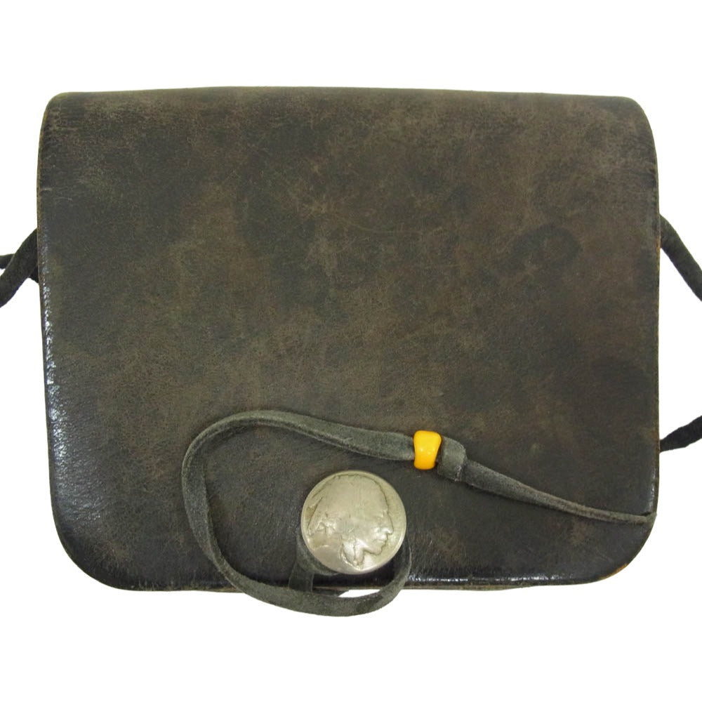 goro's ゴローズ SADDLE LEATHER コンチョ付き レザー メディスン バッグ ブラウン系【中古】