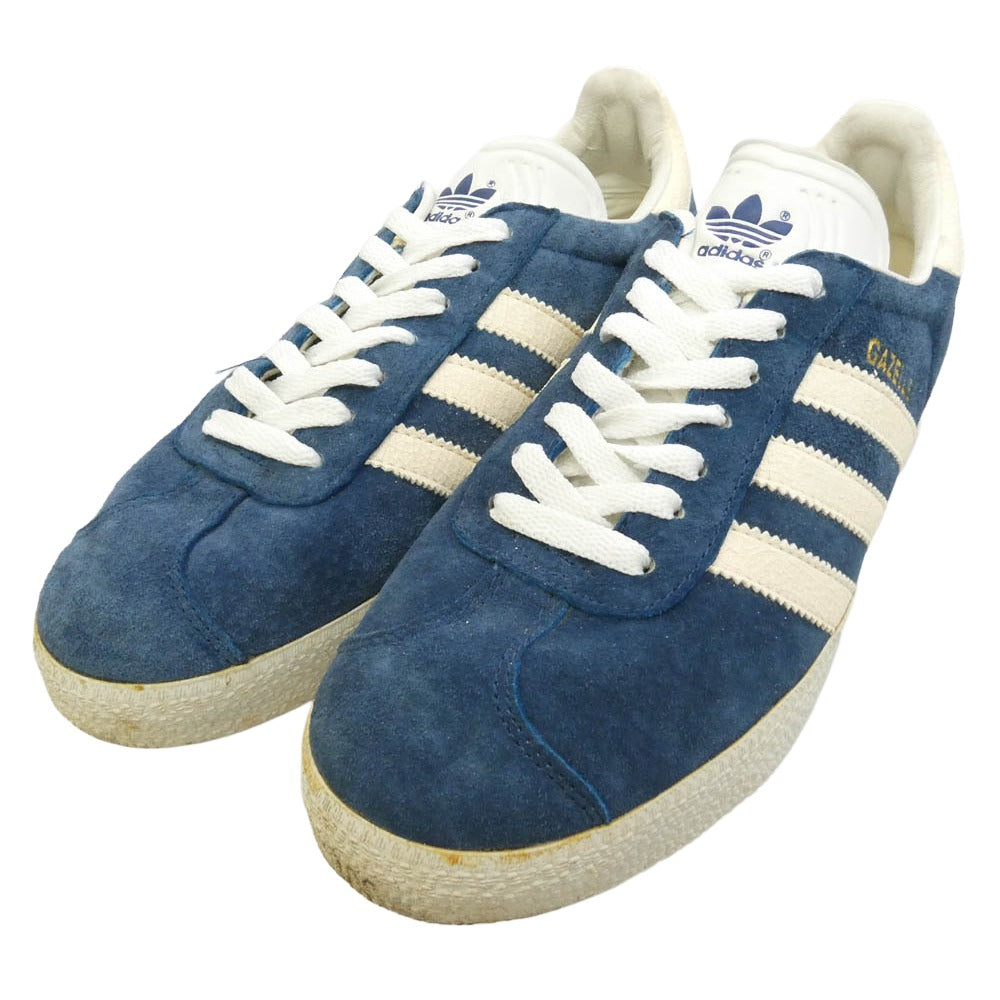 adidas アディダス 034879 観賞用 95年製 GAZZELLE 2 ガゼル ガッツレー2 スエード スニーカー ネイビー系 ホワイト系 26cm【中古】