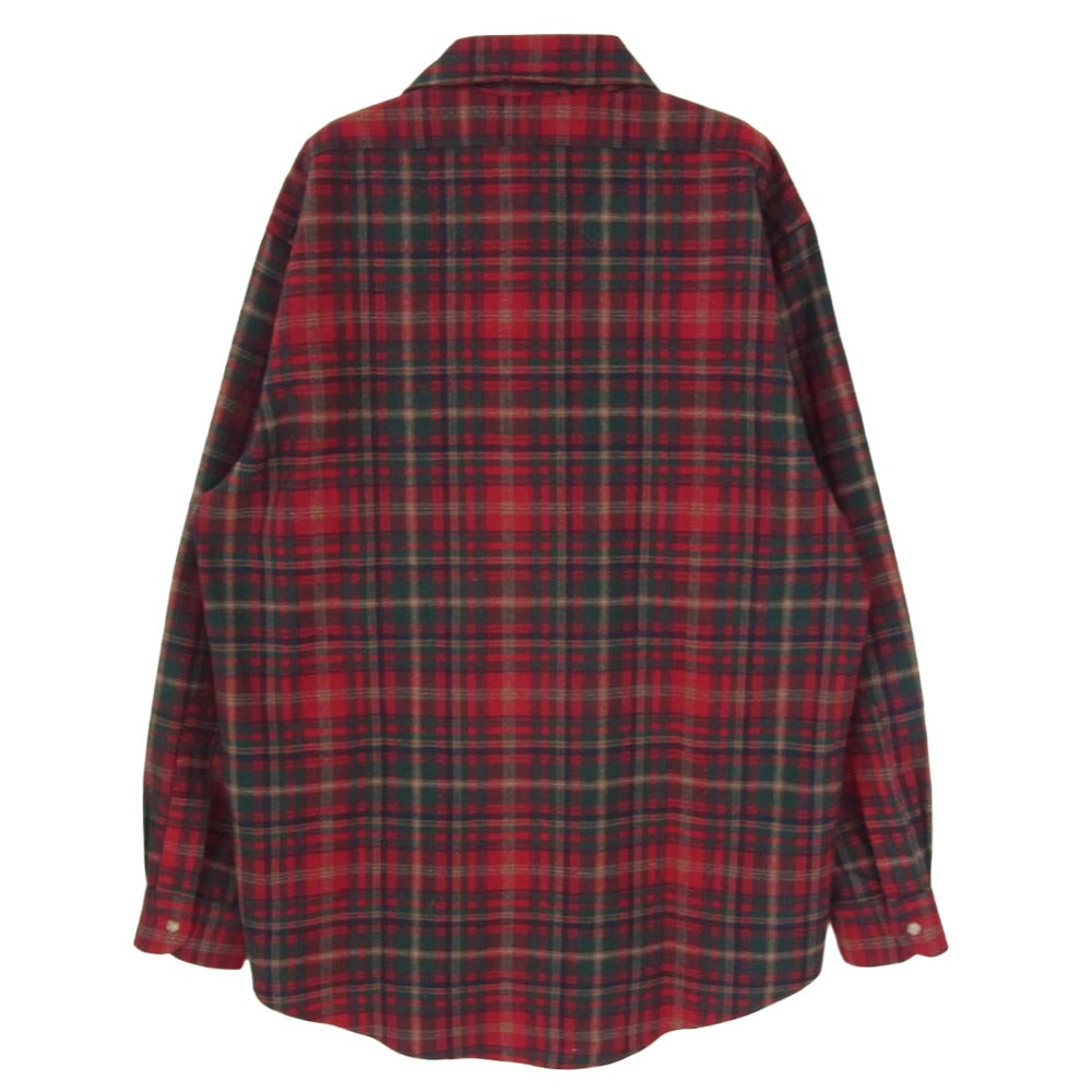 PENDLETON ペンドルトン USA製 90s～ ウール チェック 長袖 シャツ レッド系 M【中古】