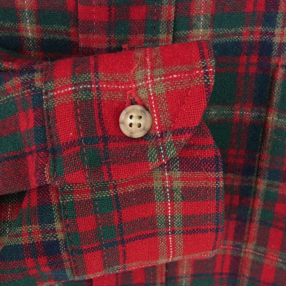 PENDLETON ペンドルトン USA製 90s～ ウール チェック 長袖 シャツ レッド系 M【中古】