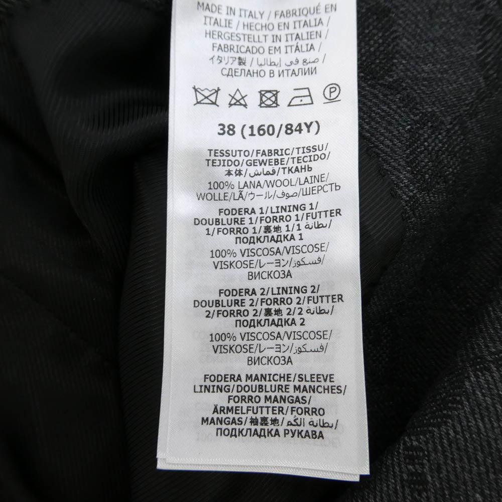 GUCCI グッチ 715184 ZAKF8 GG Double-breasted wool jacquard jacket GG柄 ダブルブレスト ウール ジャガード テーラードジャケット グレー系 38【新古品】【未使用】【中古】