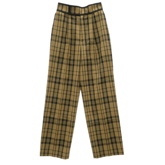 ADORE アドーア 531-2230821 ウール チェック パンツ ベージュ系 36【中古】