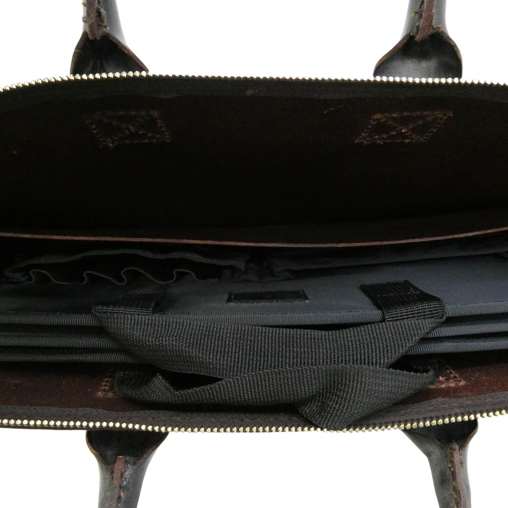 GLENROYAL グレンロイヤル バッグインバッグ付き LIGHT WEIGHT BRIEF CASE ライトウェイトブリーフケース ブルーム ブライドルレザー バッグ ダークブラウン系【中古】