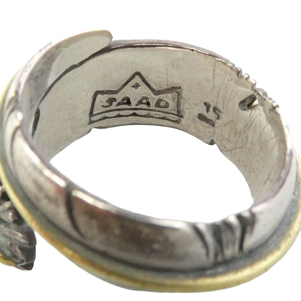 SAAD サード フェザー リング シルバー系 ゴールド系 12.5号【中古】