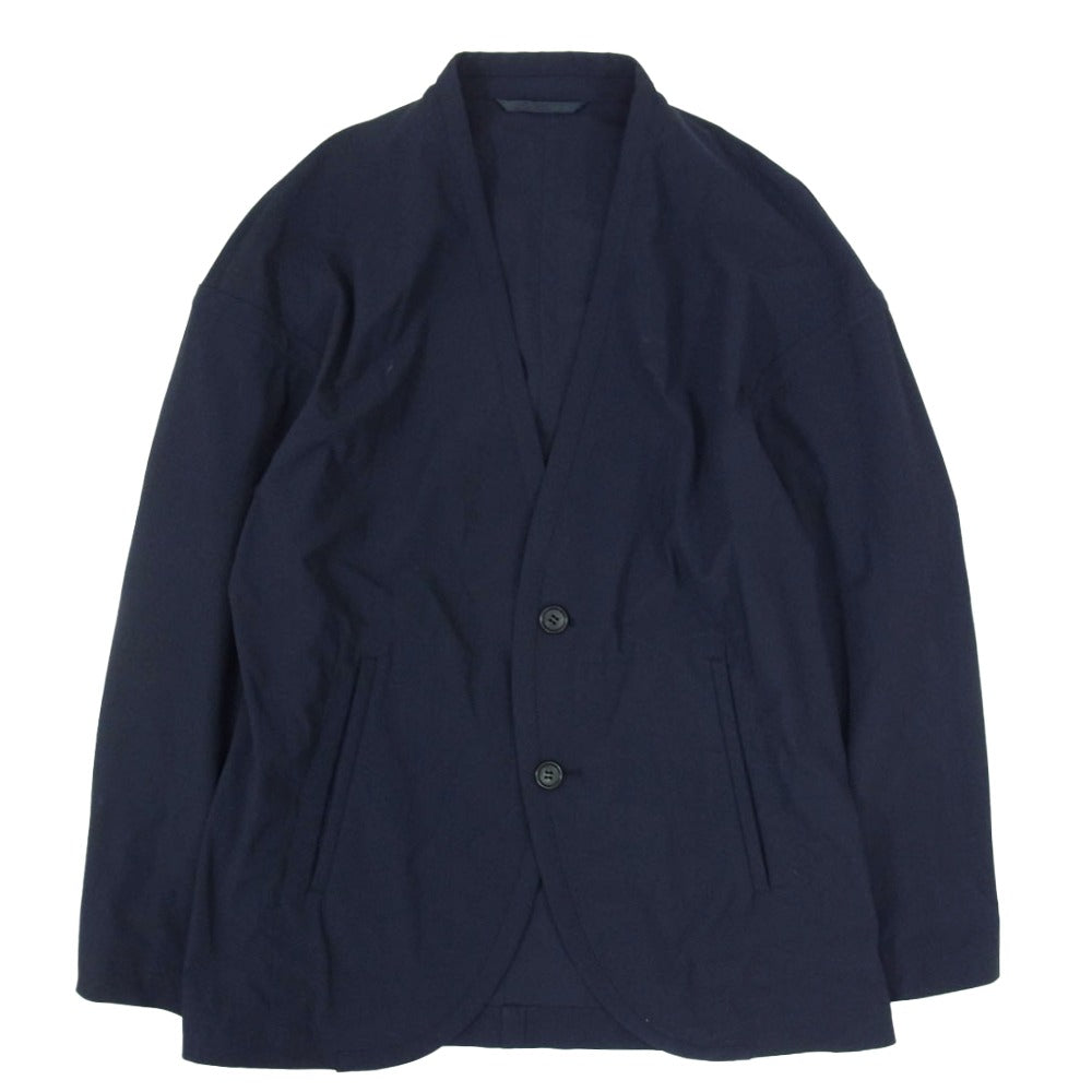 ZUCCa ズッカ CZ24FD951 ナイロン ノーカラー ジャケット ネイビー系 XS【中古】