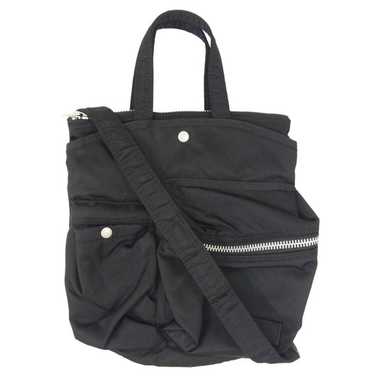 Sacai サカイ PORTER ポーター × PORTER ポーター SCU-005 Pocket Bag ポケット バッグ ナイロン ショルダーバッグ ブラック系【美品】【中古】