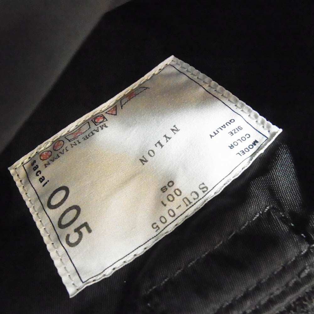 Sacai サカイ PORTER ポーター × PORTER ポーター SCU-005 Pocket Bag ポケット バッグ ナイロン ショルダーバッグ ブラック系【美品】【中古】
