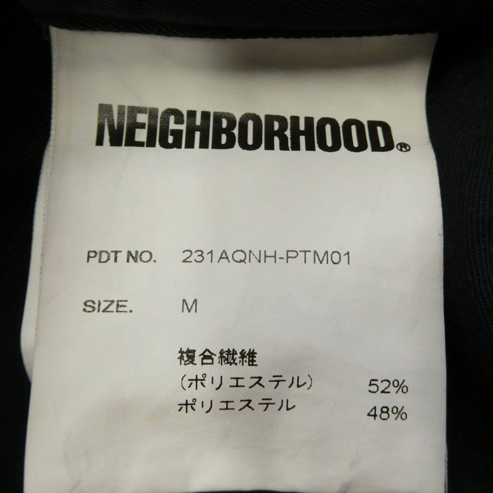 NEIGHBORHOOD ネイバーフッド 23SS 231AQNH-PTM01 BAGGY SILHOUETTE EASY PANTS バギーシルエット イージーパンツ ブラック系 M【中古】