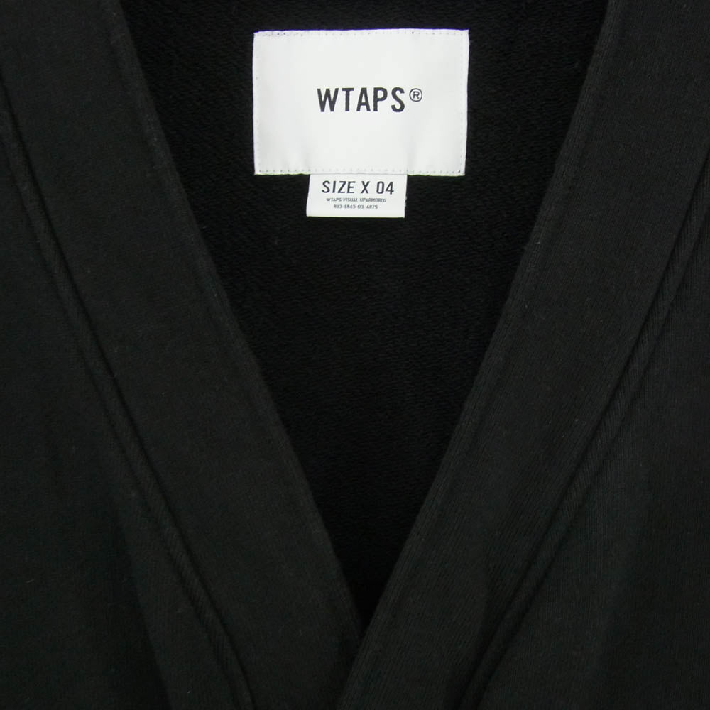WTAPS ダブルタップス 23SS 231ATDT-CSM15 Clasper Sweater Cotton Black クラスパー セーター コットン スウェット カーディガン ブラック系 X04【中古】