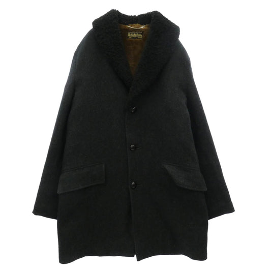 WACKO MARIA ワコマリア Ermenegildo Zegna エルメネジルドゼニア 17AW 17FW-WMO-CO14 × Ermenegildo Zegna エルメネジルドゼニア製 MOUTON COLLAR GANG COAT カシミヤ混 ムートンカラー ウール ギャングコート ブラック系【中古】