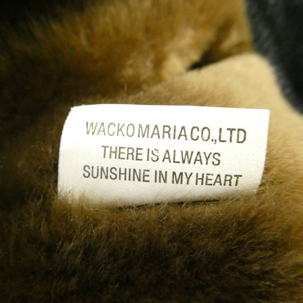 WACKO MARIA ワコマリア Ermenegildo Zegna エルメネジルドゼニア 17AW 17FW-WMO-CO14 × Ermenegildo Zegna エルメネジルドゼニア製 MOUTON COLLAR GANG COAT カシミヤ混 ムートンカラー ウール ギャングコート ブラック系【中古】