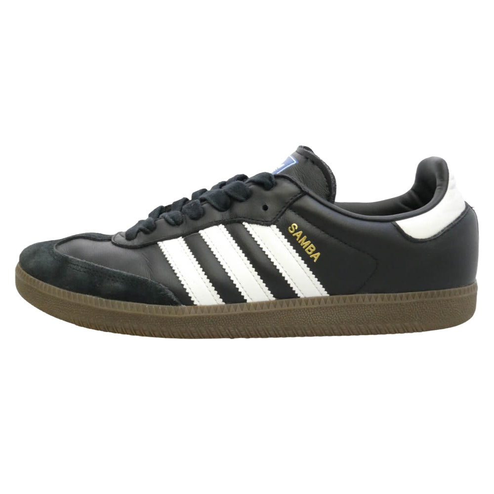 adidas アディダス B75807 Samba OG Core Black Cloud White Gum サンバ OG コアブラック クラウドホワイト ガム ローカットスニーカー ブラック系 ホワイト系 28.5cm【中古】