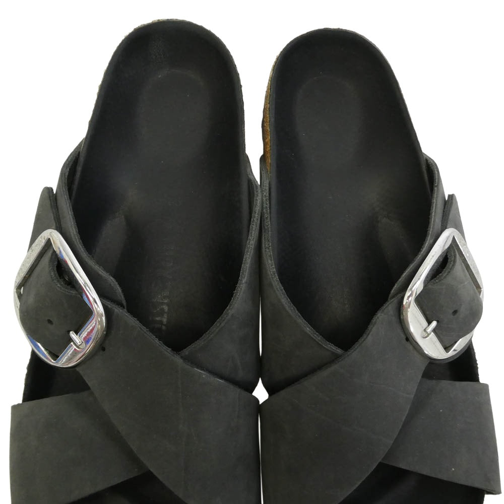 BIRKENSTOCK ビルケンシュトック Siena シエナ ビッグバックル サンダル 43 ブラック系 28cm【中古】