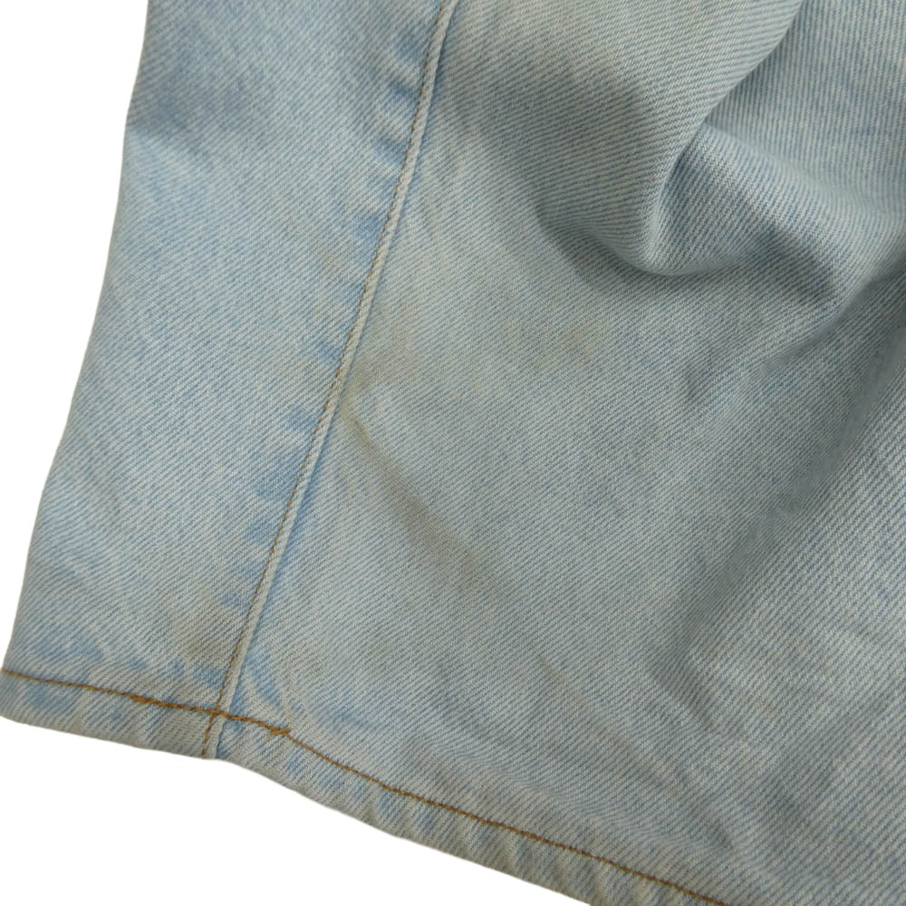 Supreme シュプリーム 24SS Baggy Jean バックポケットロゴ刺繍 バギー ジーンズ デニムパンツ ライトブルー系 34【中古】